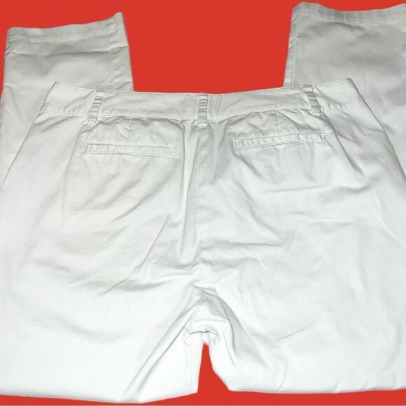 Lands end white mid rise straight leg pants. Look new - Picture 6 of 7